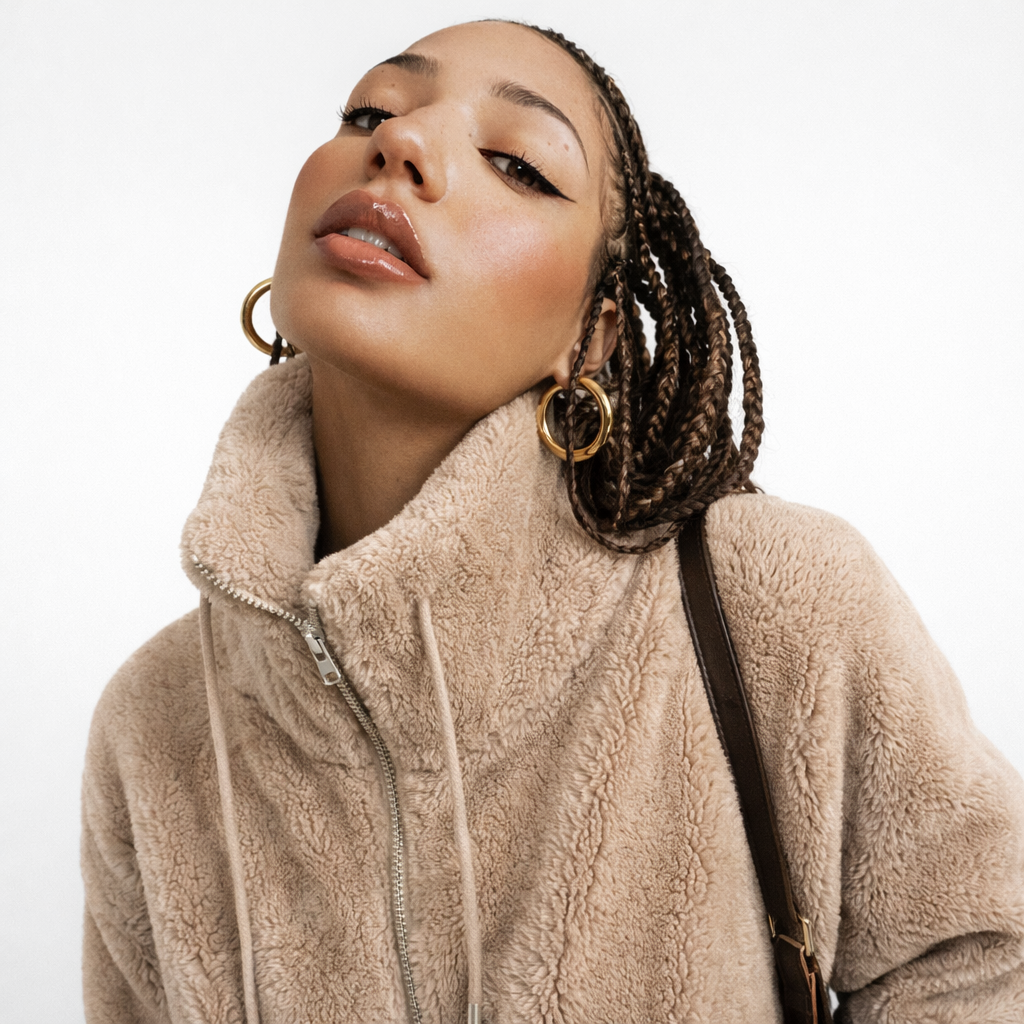 María | Abrigo con Cremallera Acogedora