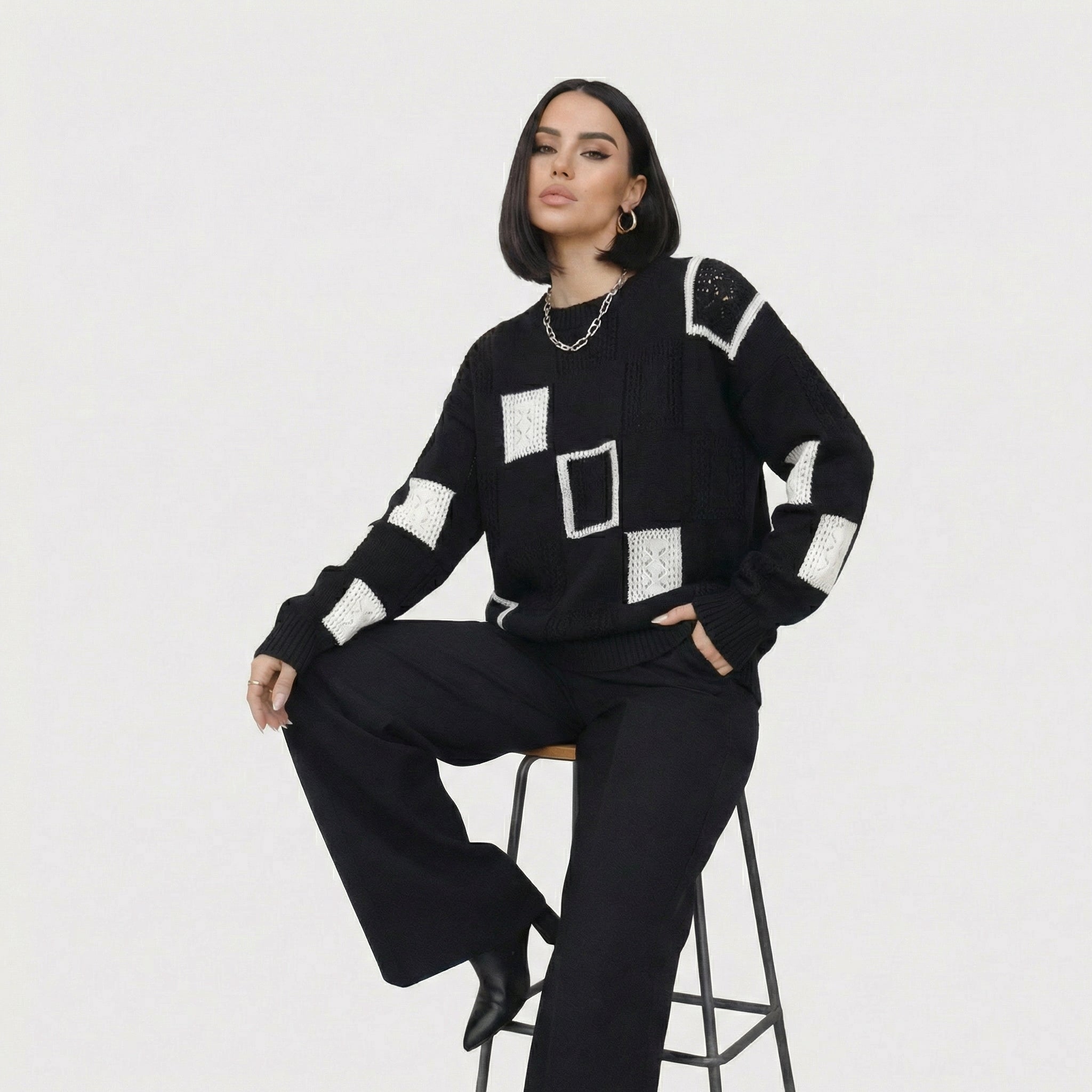 Alica | Suéter con diseño geométrico