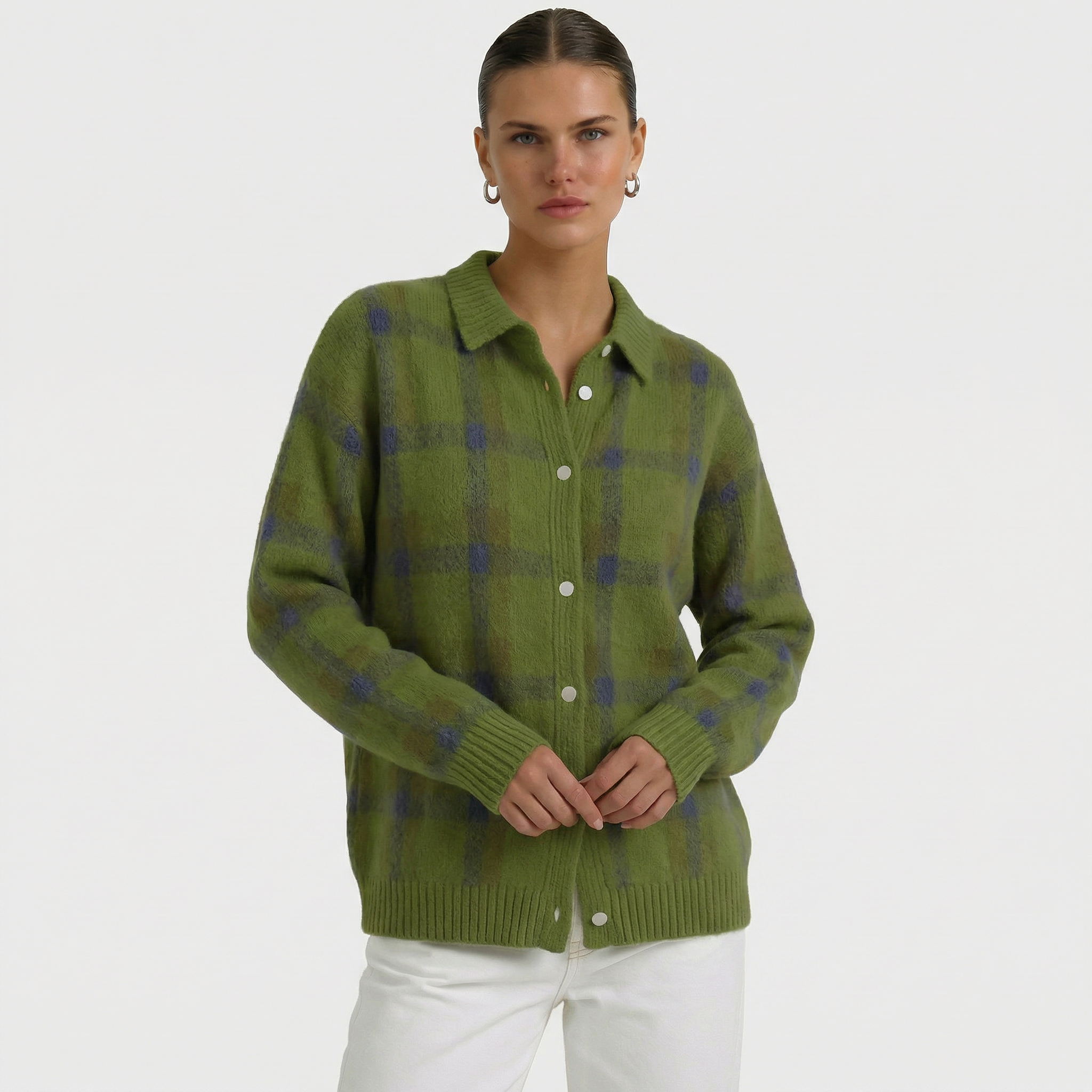 Mara | Cárdigan de punto a cuadros